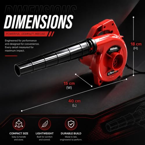 Image of 600W Air Blower for Dust Cleaner for Home | 15000 RPM High-Speed Electric Air Blower with Copper Motor | Blower for Cleaning Home, Office, Car, Computer etc. | Portable Dust Cleaning Machine