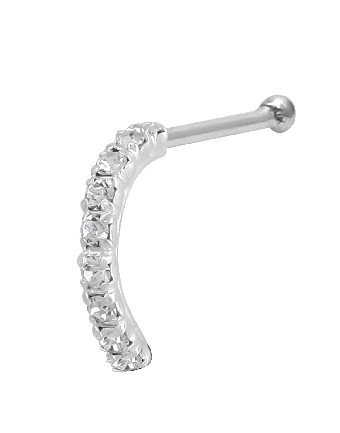 abhooshan Half Round CZ Nose Pin/Stud (Bone Style) in 92.5 Silver for Girls and Women Piercing for Helix Cartilage Lobe Tragus (B0BZSG8Z4V) Amazon Price History, Amazon Price Tracker