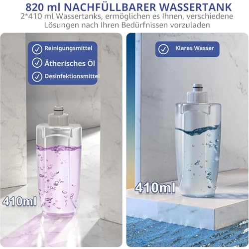 HOMTOYOU Bodenwischer mit Sprühfunktion zur Bodenreinigung - Wischmopp Sprühwischer für Laminat...