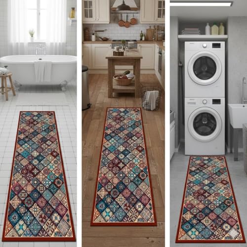 Image of Yagzon Non-Slip Kitchen Floor Mats, Water Absorbent, Rugs, Standing Rubber Mats for Kitchen, Office, Sink and Laundry Room (Color 6)