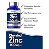 Chelated-Zinc-Supplement-100mg-250-Tablets-High-Potency-Superior-Absorption-Vegetarian-Non-GMO-Gluten-Free-by-Horbaach Chelated Zinc Supplement 100mg | 250 Tablets | High Potency & Superior Absorption | Vegetarian, Non-GMO, Gluten Free | by Horbaach