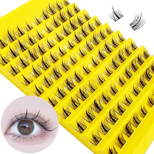 Lot de 100 extensions de cils individuelles, extensions individuelles, extensions de cils individuelles, faux cils individuels pour cils individuels à la maison (100 pièces-YWQ)