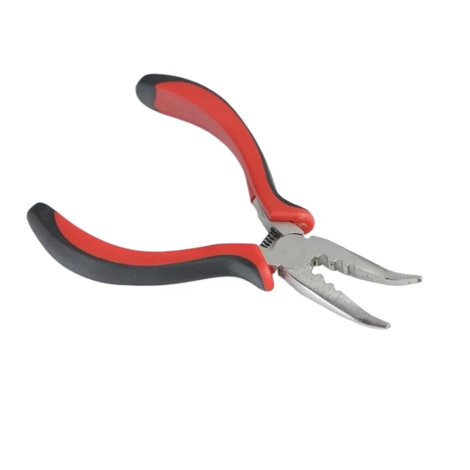 Mzsklw Red Hair Extension Pliers Diy Hair Extensions Tool Kit Curved Pointed Nose Pliers Tweezers Micro Ring Bead Connections Extension Accessories
