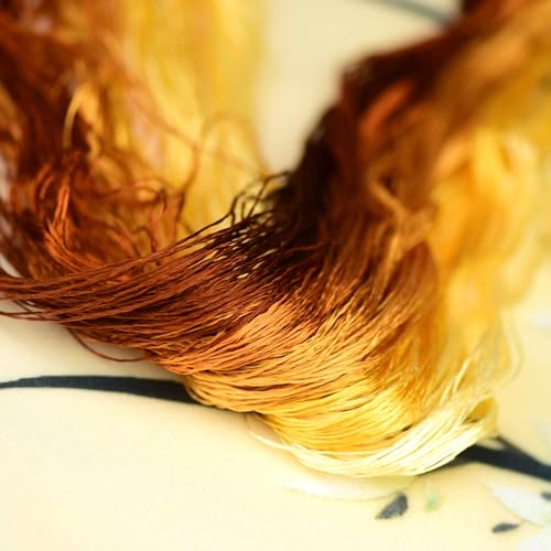 Image of 4 Skeins Mulberry Silk Floss Embroidery Thread Floss-Cross Stitch Threads China Silk Woven Jewelry Threads DIY Sewing Kits (13)