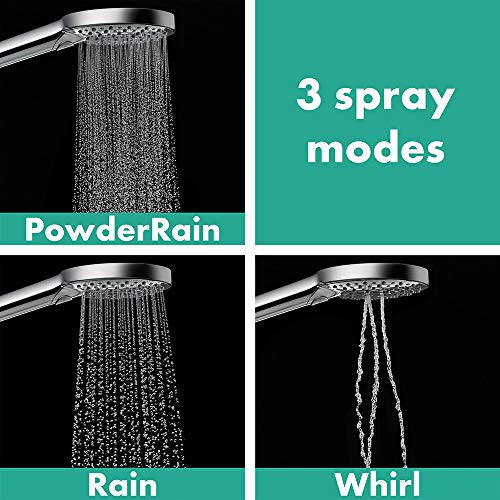 Image of hansgrohe Raindance Select S Low Flow 5-inch Handheld Shower Head Modern 3 -Spray PowderRain, Rain, Whirl 26036821