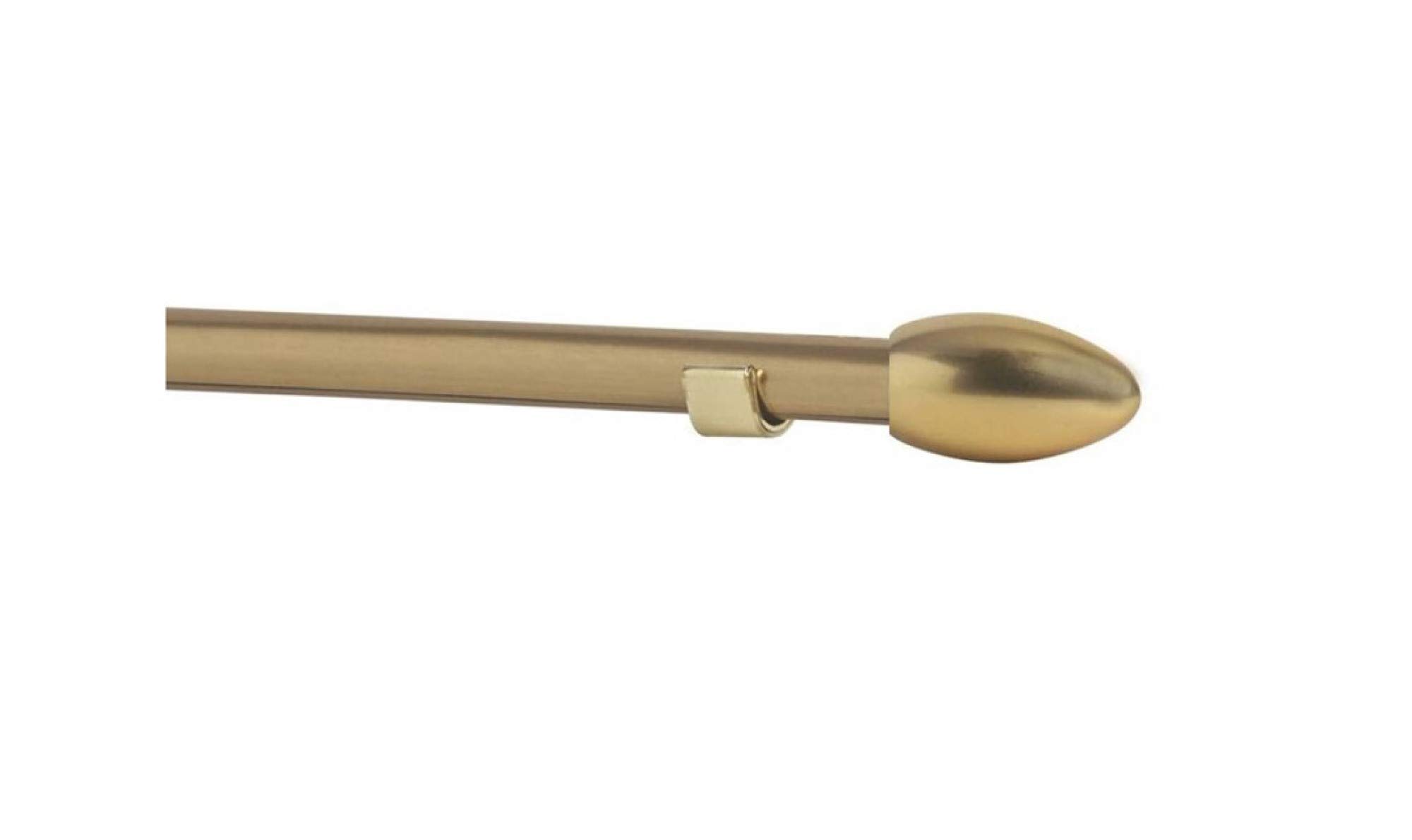 Net Curtain Cafe Rod, Extendable, 75 cm - 120 cm, Brass effect