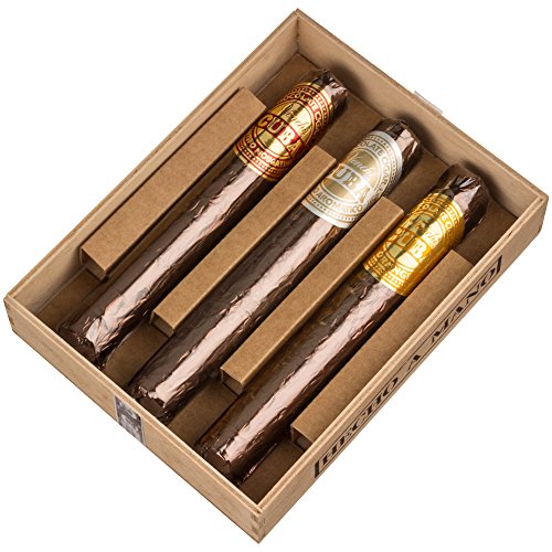 Venchi Schokoladen Zigarre 3er Set in Holzkiste Nougat, Orange und Aromatico-Cacao (3x100g) – Bild 3