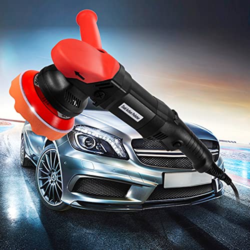 H HUKOER Dual Action Polisher,6500rpm8mm Eccentric Car Variable Speed Polisher,6 Inch/5 Inch Dual Action Random Orbital Car Buffer Polisher with Side Handle,Random Polisher Kit with Pad.