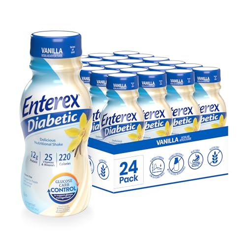 Nutritional Shake – 12g of Protein, Low Glycemic Index, Vanilla, 8 fl oz Bottle, 24 Count