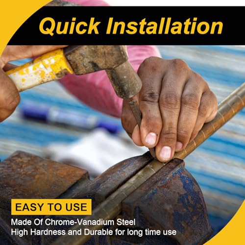 WorkBless 1/2-Inch Metal Stamping Kit, 36 Pack Steel Letter Stamp Set with 2 Punch Tools, Includes A-Z Alphabet, Number 0-8, & Symbol, for Metal, Wood, Leather, and Plastic Crafting - Image 5