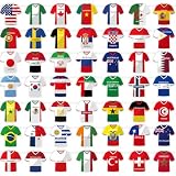 49PCS 2026 World Cup Soccer Jersey Flag Bunting Banner - World Cup Flags Merchandise Decorations for Sports Events, Soccer Themed Parties, Olympic Festivals Celebration Home Office Bar Party Decor(Not among the top 48 teams)