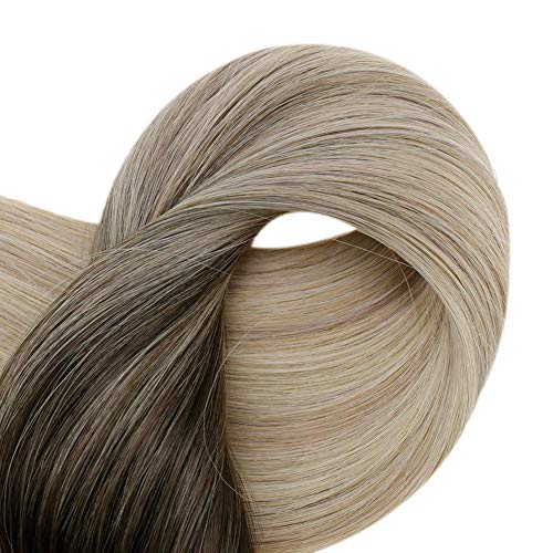 image for Full Shine 14 Inch Balayage Clip in Hair Extensions Color 2 Brown Fadi