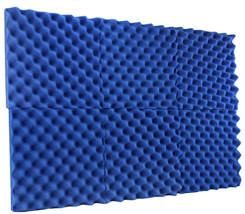 New Level 6 Pack - All Ice Blue Acoustic Panels Studio Foam Egg Crate 2