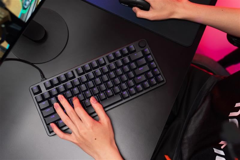 Sony INZONE KBD-H75 75% Wired Aluminum Chassis Gaming Keyboard, Hall-Effect Switch, Rapid Trigger, Adjustable Actuation Point, 8000 Hz Polling Rate, RGB Lighting, Volume Dial