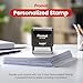 Promot Self Inking 2 Line Custom Stamp - Personalized Name Stamp for Office, Teacher, Address & Business Label Stamp - Choose Font, Ink Color, Pad, for Personal & Professional Use - Small