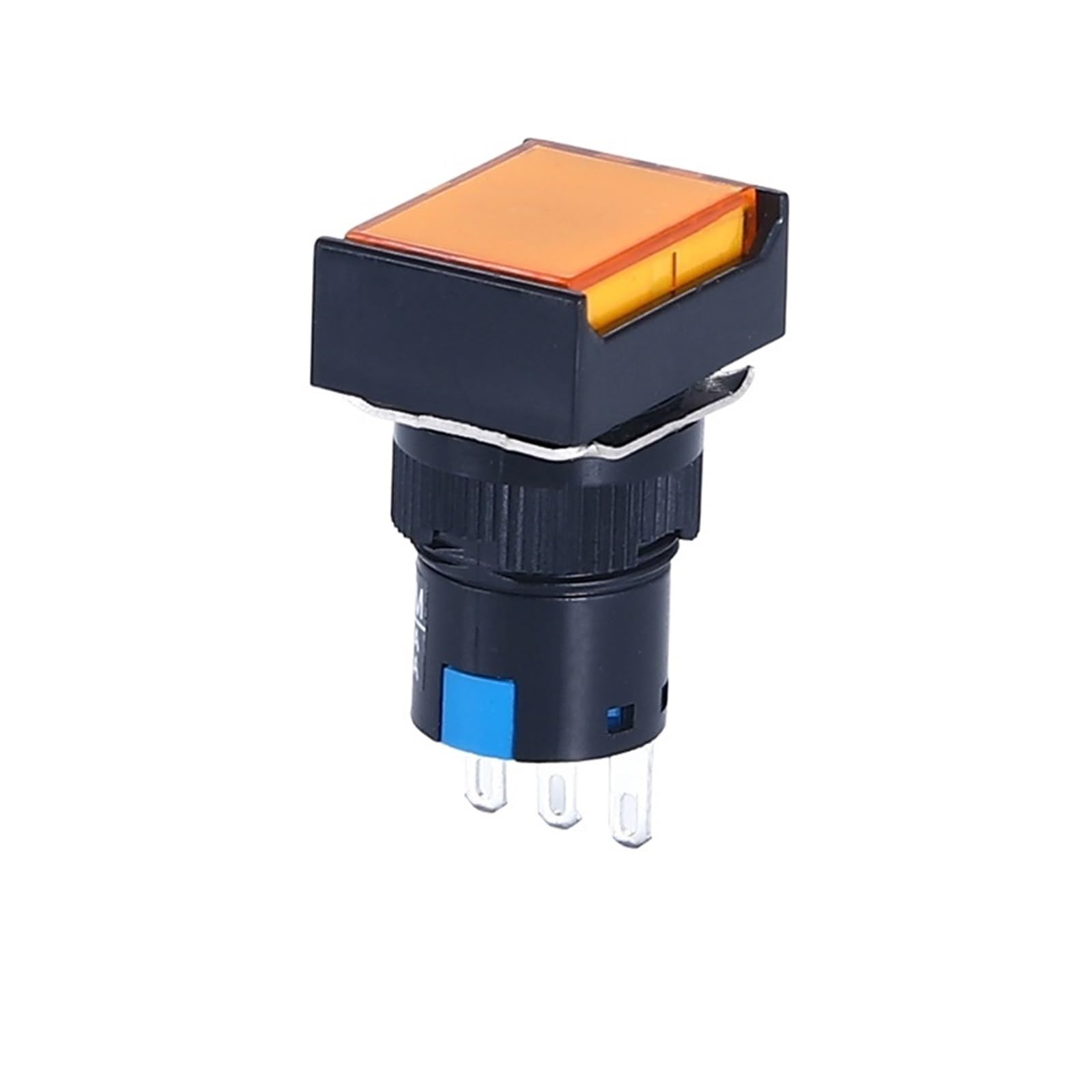 Bouton-poussoir LA16Y-11 16mm jaune à impulsion pour armoire électrique