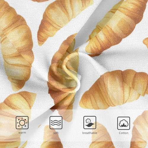 Cotton Toddler Girls Underwear Croissants Brown Food White Panties Little Girl Cartoon Briefs Girls Undies 2t3