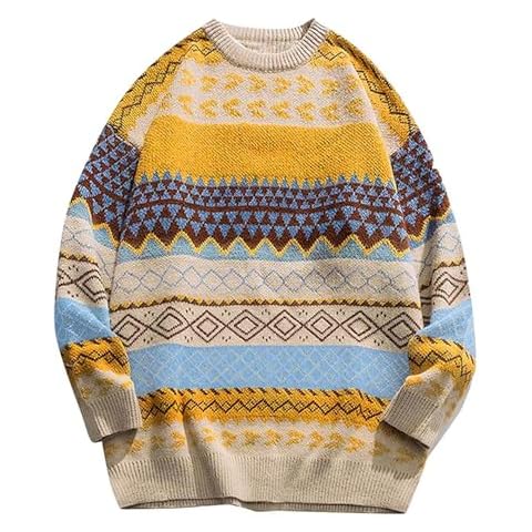 Flygo Vintage Oversized Cable Knit Sweater Cover