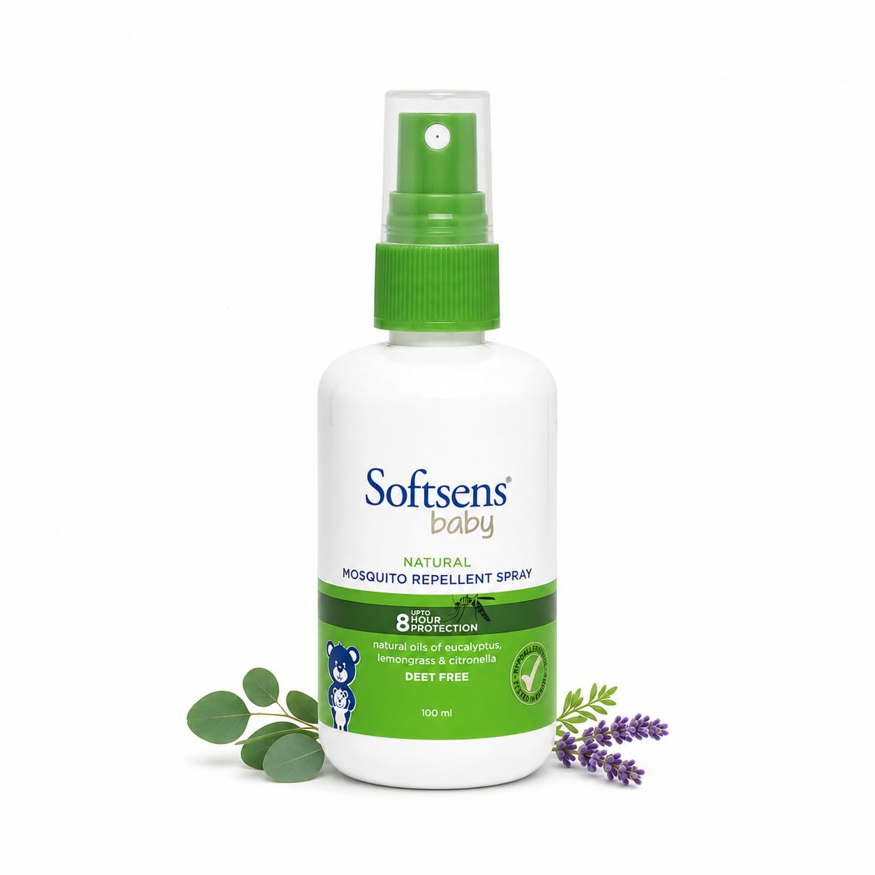 Softsens Baby Natural Mosquito Repellent Spray with Eucalyptus, Citronella & lemongrass 100ml-image-24