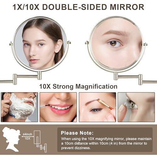 Espejo de Maquillaje de Pared 8'' Doble Cara miniatura 2