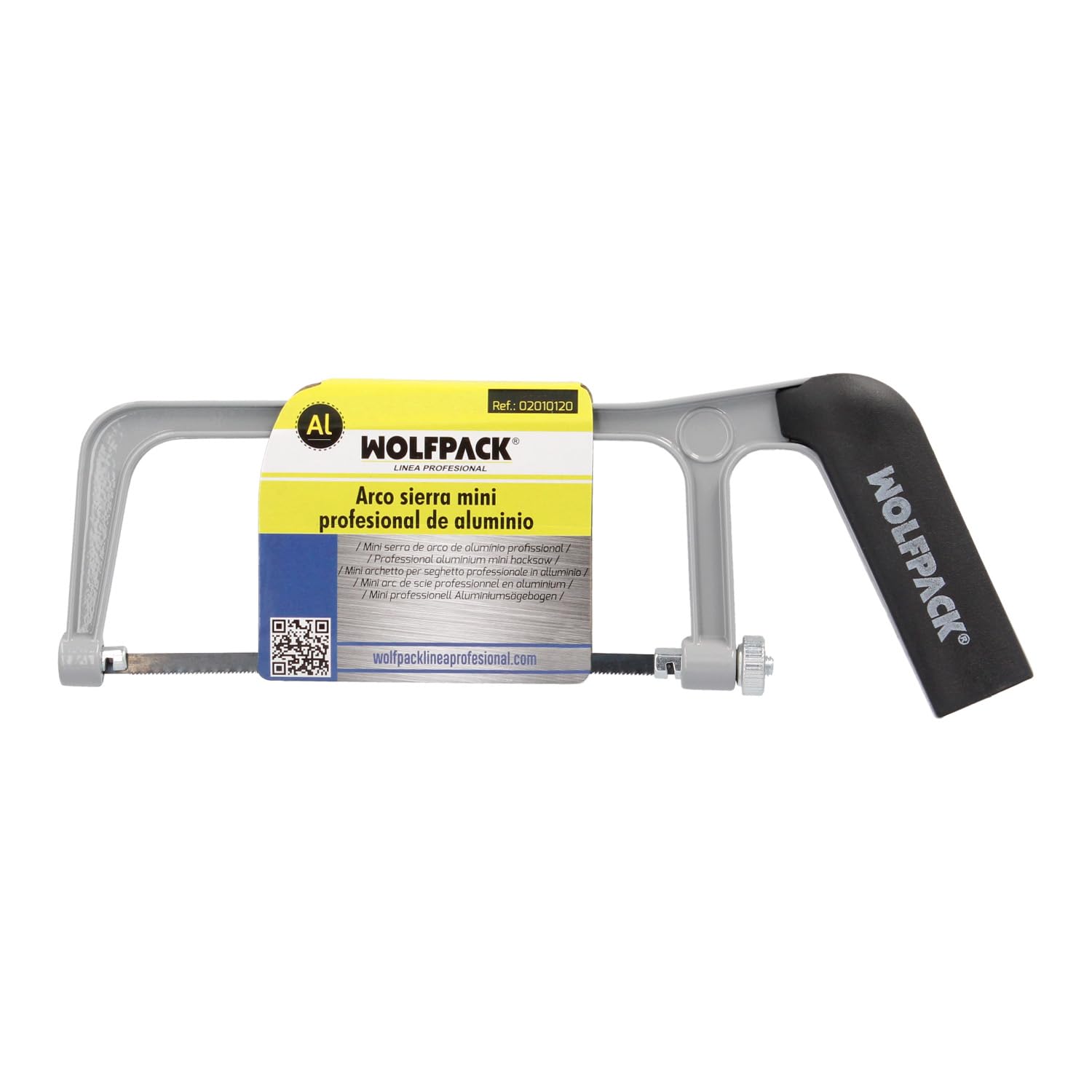 WOLFPACK LINEA PROFESIONAL Arco Sierra Mini Profesional Aluminio Hoja 150 mm. Serrucho, Segueta, Segueta, Mini Arco Sierra