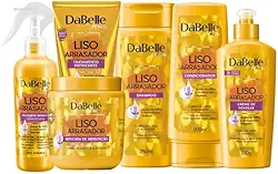 Dabelle Liso Arrasador Tratamento Hidratação Defrizante Creme Leave-in Protetor Térmico Capilar