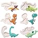 6 Stück Dinosaurier Schokoladenform Dinosaurier Form Silikon Backform Bonbon Schokoladenformen Antihaftbeschichtet Silikonform Pralinenformen für Kuchen, Seife, Gelee, Muffins, Pudding, Cake