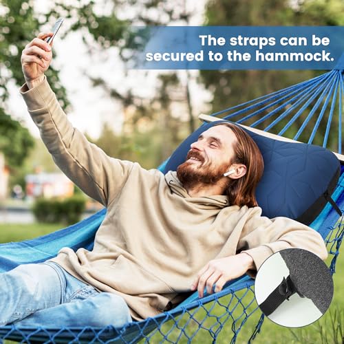 Camping Pillow with Removable Cover - Ultralight Inflatable Pillow for Camping Lightweight, Ergonomic and Washable for Camping, Hiking, and Travel Blue - Image 4