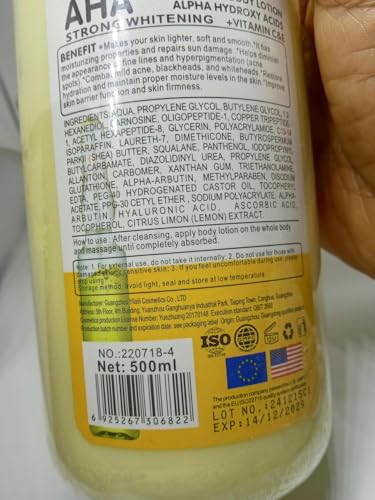 LanSYade AHA Body Lotion with Vitamin C&E, 500ml image 5
