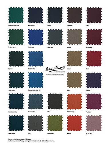 Simonis Worsted Blend 860 Fast Speed Pool Cloth -Billiard Table Felt and Horsehair Brush Spots and Chalk - 8 feet - 6 pre-Cut Rail Pieces - No Nap – Tournament Grade (Tournament Blue) - Thumbnail 4
