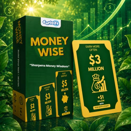 Image of Money Wise - Finance Card Game for Kids, Families & Adults | 57 Strategic Cards | Learn Savings, Investing & Budgeting Skills from the Start | Educational Birthday & Return Gift for Ages 14+