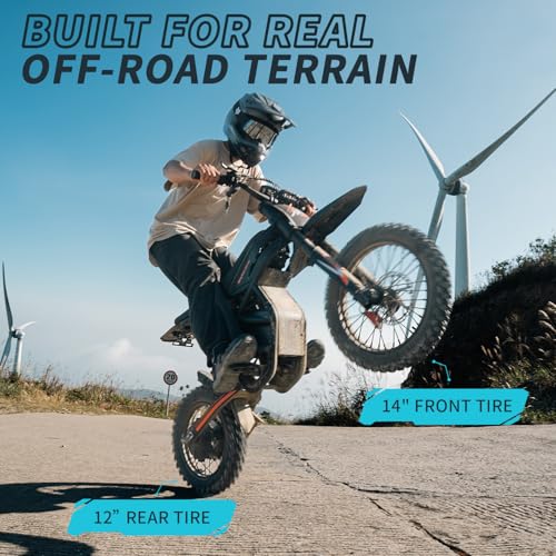 Image of Bootime 3000W GT54 PRO / GT54 Electric Dirt Bike for Adults Teens - 50 /37 MPH High-Speed, 14 inch Fat Tires & Dual Removable Battery(60V /48V) | All-Terrain Off-Road eBike for Snow, Sand