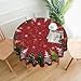 Ecixzyo Christmas Tree Round Tablecloth 60 Inch Polyester Washable Table Cover Home Decor for Kitchen Dining Party Picnic