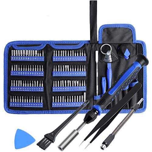 POLARPRA Precision Screwdriver Set - 126 in 1 Professional Electronics Repair Tool Kit with 112 Bits Screwdriver Set - Portable Magnetic Driver for Repair Smartphone/Camera/Tablet/Watch/PC/Laptop
