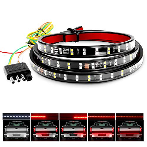 Nilight TR-02 60" Truck Tailgate Bar Double Row LED Flexible Strip Running Turn