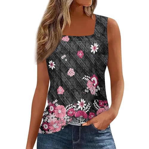 Spring Summer Plus Size Dressy Tank Tops for Women 2025 Womens Workout Floral Boho Beach Sleeveless Shirts Blouses