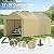 Carport, 10 x 20 Heavy Duty Carport Canopy with Removable Sidewall, Portable Garage with All-Season Tarp, Outdoor Storage Shelter Waterproof Car Canopy for Party Event Wedding Gathering (Beige)