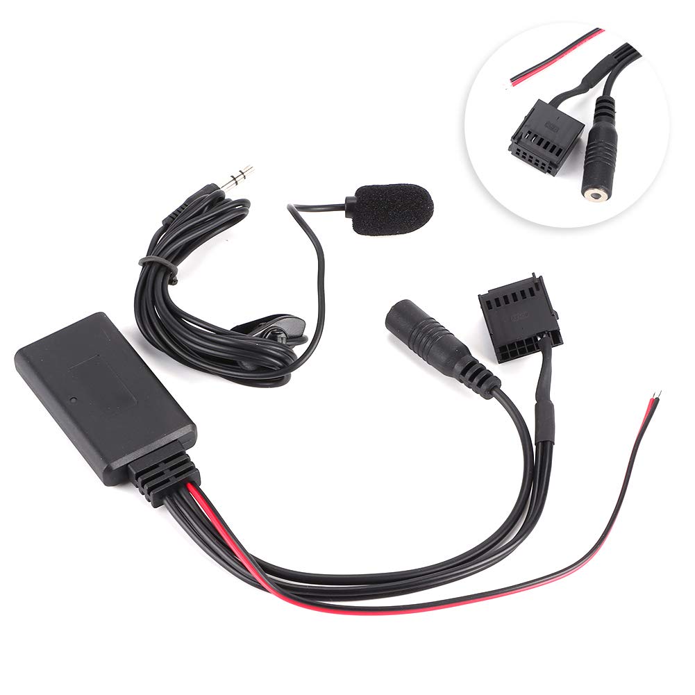 KIMISS Adapter Bluetooth Samochodowy z Mikrofonem, Zestaw Głośnomówiący AUX-IN, Pasuje Do Focus 6000CD+, Przewód