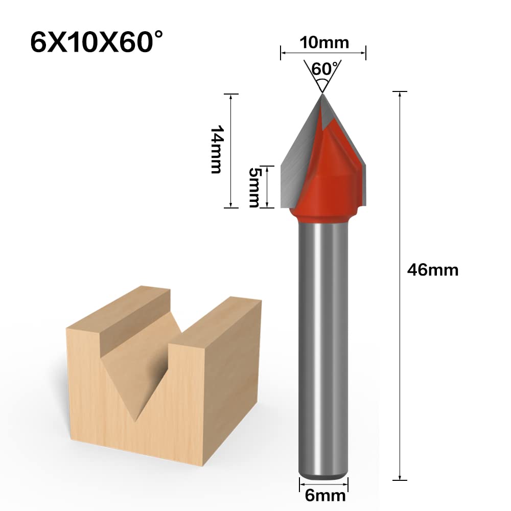 Pangyoo Kegelschaftfräser 6/8 Mm Schaft – 30° & Produktbild-Vorschau 2