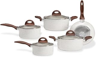 Brinox - jogo de panelas antiaderente ceramic life 5 peças com fundo