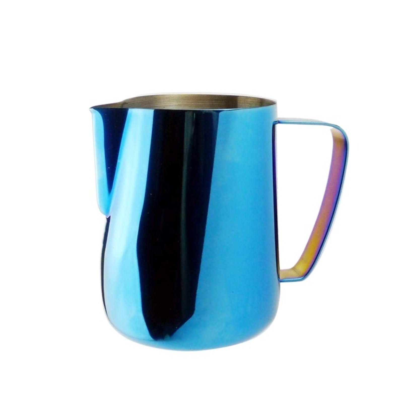 Jarra for leche y café Latte de acero inoxidable, 2 uds., jarra espumar, taza flores, Espumador, herramienta Para Espumar(Blue,600ml)