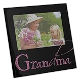 Grandma 12,7 cm x 8,89 cm negro marco de espejo de escobillero y portarrollo de regalo con texto en inglés de marcos de Sarah Papworth
