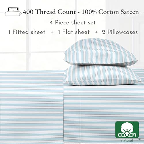image for California Design Den Full Size Bed Sheets Set - 400 Thread Count Sate