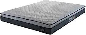 Colchão Casal Queen Espuma D33 Pillow Top Millenium 158x198x19cm Hellen (Cinza/Branco)