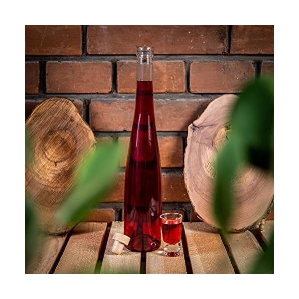 Glasflaschen zum Befüllen 500ml, 5 Stücke - Beeindruckendes Glasflaschen Geschenk für verschiedene Anlässe - schlanke… – Bild 6
