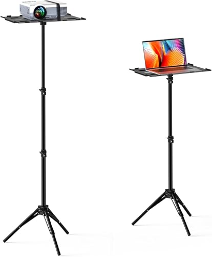 FUDONI Trípode para proyector de 14.5 a 39.4 pulgadas, altura ajustable para cine en casa, oficina