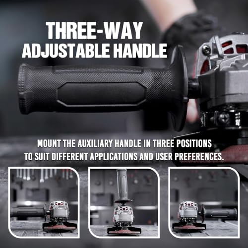 Image of IBELL IBL AGB150 AC Brushless Angle Grinder, 1500W Heavy-Duty Motor, 4500-10500 RPM, Compatible with 100mm, 115mm & 125mm Discs Dia, 3-Position Handle, Multi-Bore Support, 1-Year Warranty