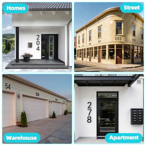 17 Inch House Numbers For Outside, Large Floating House Numbers For Outside, Big Address Numbers For House, Extra Large Black Metal 17 Inch House Address Numbers (3) by RIAUOR - Used condition - Image 5