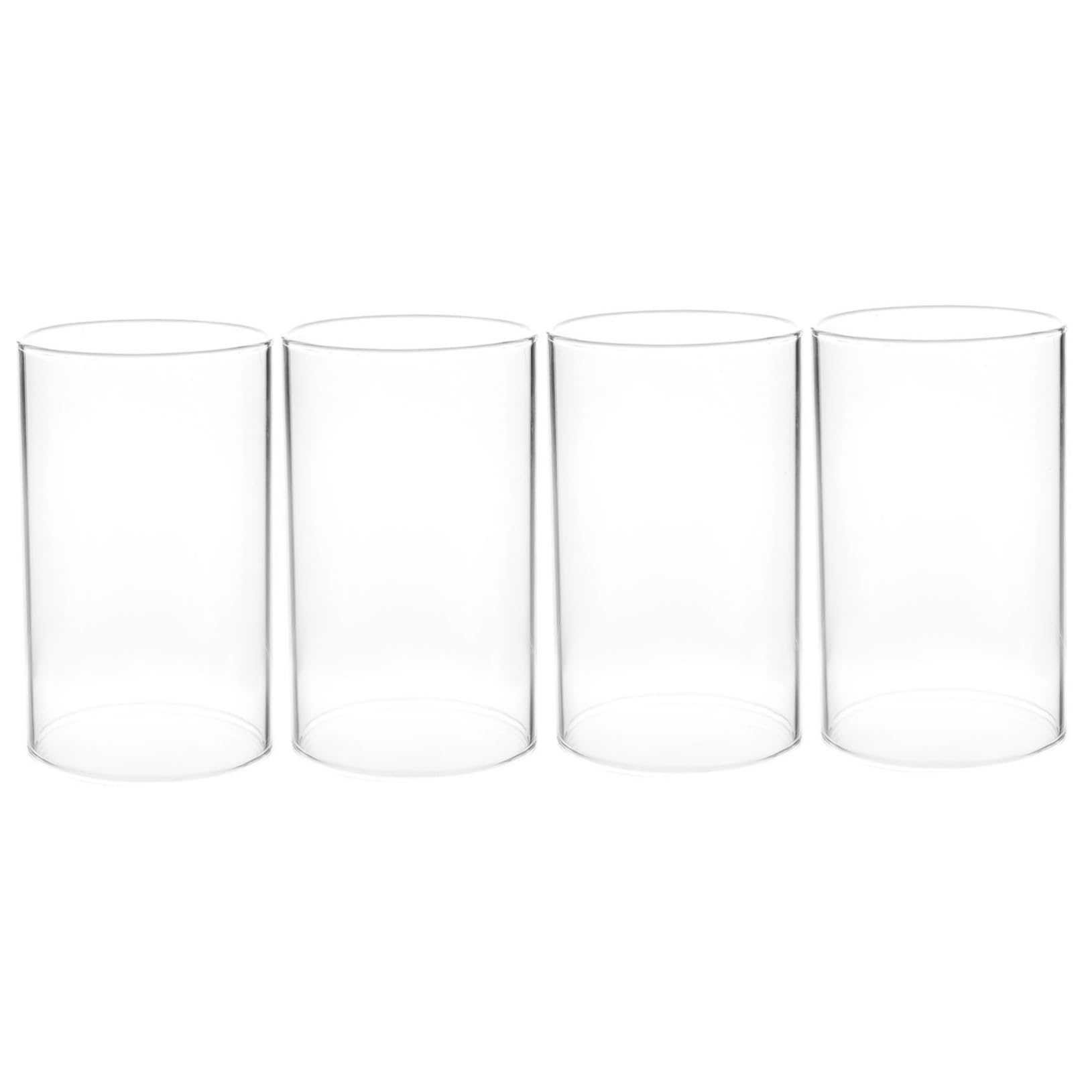 Cabilock Support Verre Transparent Pour Bougies Anti-Vent Décoration De Mariage Et Centre De Table