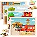 Puzzles for Kids Ages 4-6, 4 Packs 24 Pcs Wooden Jigsaw Puzzles for Toddlers Ages 2-4, Preschool Educational Vehicle Puzzle Toys Gifts for 3 4 5 6 Boys Girls